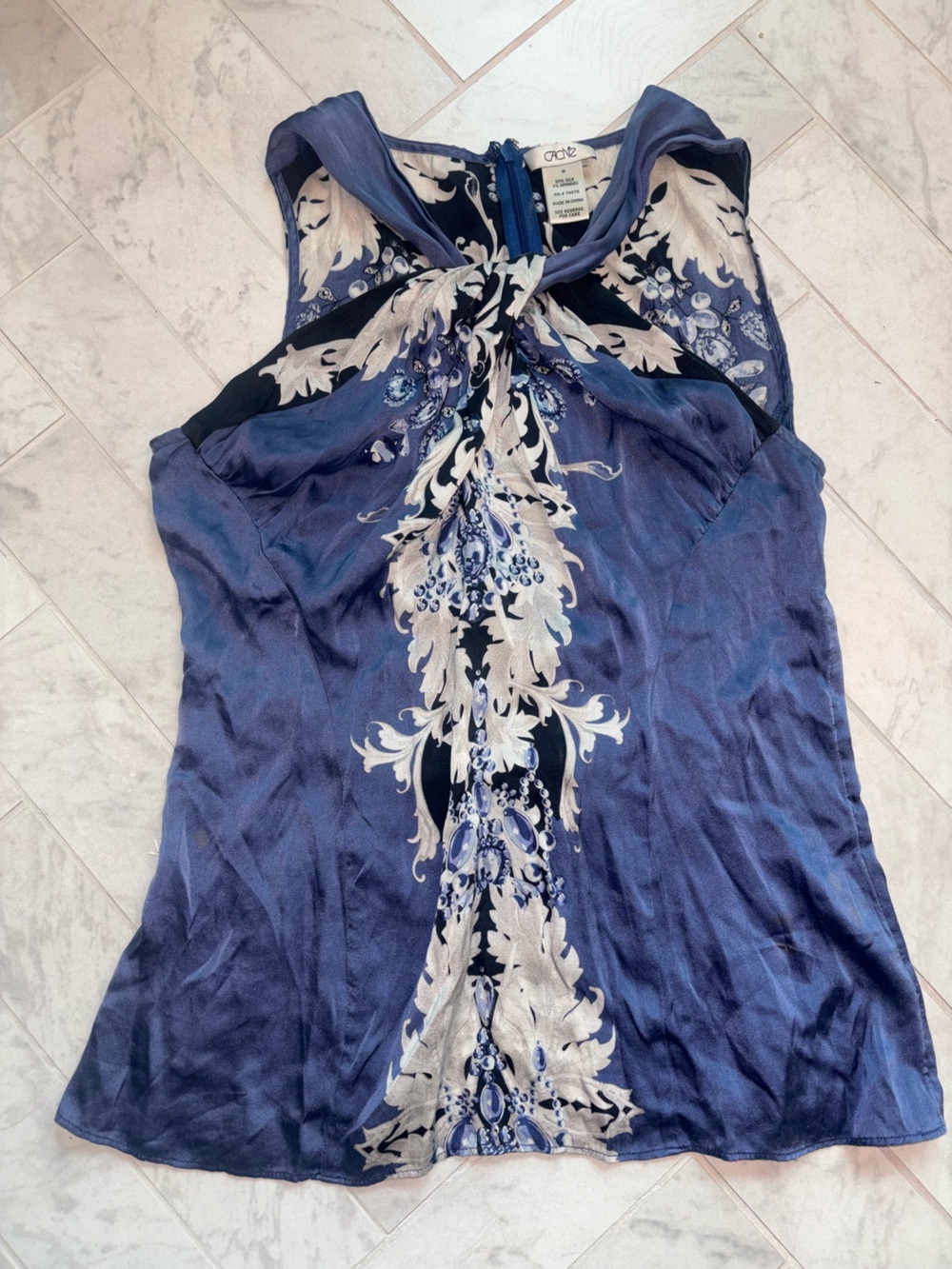 Y2K Cache’ Silk Sleeveless Top